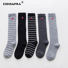 EIOISAPRA-Calcetines a rayas para mujer, calcetín a rayas, Harajuku japonés, muslo Delgado, estilo Kawaii, para Otoño e Invierno 2024 - compra barato