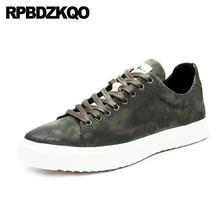 Зеленые высококачественные кроссовки для тренировок, дизайнерская итальянская мужская обувь, брендовая Роскошная обувь для скейта в британском стиле, повседневная подиумная обувь на шнуровке, коричневого цвета 2024 - купить недорого