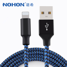 NOHON нейлон зарядное устройство кабель быстрой зарядки для iPhone X 10 8 7 6 5 Plus для iPad Mini IOS 9 10 11 Телефон освещение зарядки Кабели 1 м 2024 - купить недорого