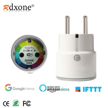 Rdxone Wi-Fi умная розетка ЕС 16A/10A Wi-Fi штепсельные сети, Электрический таймер, дистанционное управление, работает с Amazon Alexa / Google 2024 - купить недорого