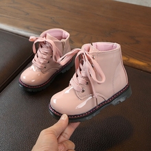 Children shoes for girls boots kids baby fashion boots short ankle shoes autumn/winter boys baby waterproof boots lace-up shoes 2024 - buy cheap