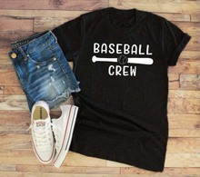 Baseball Crew Funny Printed T-Shirt Baseball Team Shirt Baseball Mom Squad Hipster Graphic Outfits Graphic Grunge t shirt Tops 2024 - buy cheap