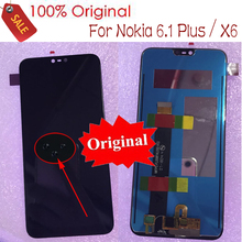 100% Оригинальный тестовый ЖК-дисплей Сенсорная панель экран дигитайзер в сборе для Nokia 6,1 Plus X6 TA-1099 TA-1109 X6 2018 стеклянный датчик 2024 - купить недорого