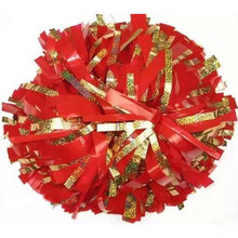 6" Cheerleader pompons ( 10 pieces/lot) Surface will shine + gold laser wire sports pompoms supplies Color can choose 2024 - buy cheap