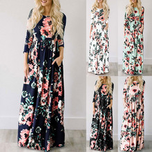 2019 Summer Long Dress Floral Print Boho Beach Dress Tunic Maxi Dress Women Evening Party Dress Sundress Vestidos de festa XXXL 2024 - buy cheap