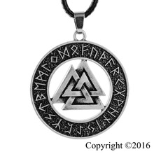 Pingente de amuletos norse valknut, colar original com 10 peças, pingentes de amuletos 2024 - compre barato