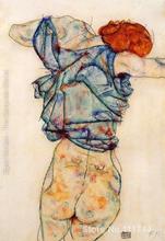 Modern art Landscape Woman Undressing Egon Schiele painting for sale High quality Hand painted 2024 - buy cheap
