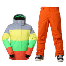 Gsou-conjunto de esqui de neve masculino, roupa esportiva e impermeável para esqui, ski e snowboard 2024 - compre barato