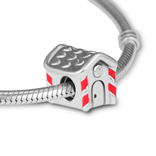 Fits for Pandora Charms Bracelets Sweet Home Beads with Red Enamel 100% 925 Sterling Silver Jewelry Free Shipping 2024 - buy cheap