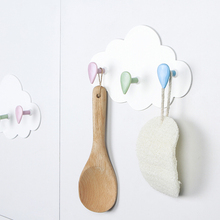 1PC New Cloud shape wall decorative hooks Self-adhesive Sticky hook for hanging clothes coat hanger key holder home organizer 2024 - buy cheap