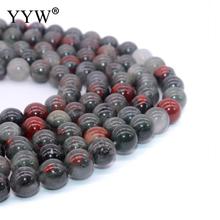 Natural Stone Beads African Bloodstone Beads Round Loose Beads 6mm 8mm 10mm 12mm For Jewelry Making Necklace DIY Bracelet 2024 - купить недорого