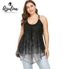 Rosegal Plus Size Glittery Split Tank Top Summer Women Top U Neck Sleeveless Ladies Tops Tees 2018 New Fashions Women Tanks 5XL 2024 - buy cheap