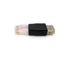 500 piezas USB a hembra a Ethernet RJ45 conector macho adaptador de Cable 2024 - compra barato