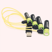 Cncool USB battery 10pcs 1.5V AA 1250MAH li-polymer lithium li-ion rechargeable battery with USB charging line Drop shipping 2024 - buy cheap