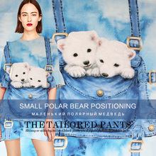 Pearlsilk 12momme Polar bear Digital Printed Crepe de Chine 100% Silk Materials Dress DIY clothes fabrics Freeshipping 2024 - buy cheap