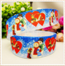 MD62851, cinta de grogrén estampada de Navidad de 22mm, materiales hechos a mano DIY, accesorios para sombreros, papel de regalo de boda 2024 - compra barato