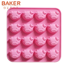 silicone mold cute pig head shaped silicone chocolate mold DIY piggy cake mould handmade soap molds CDSM-029 2024 - buy cheap