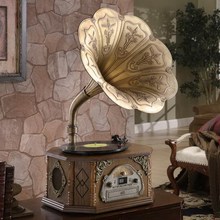 Graphophone record player vinyl machine usb old fashioned classical Turntables MP3 radio CD music player 2024 - купить недорого