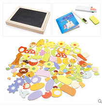 Learning & Education Toys Animal Magnetic Puzzle Wooden Children Multifunction Writing Drawing Board Blackboard Fantastic Easel 2024 - buy cheap