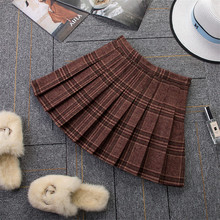 Женская плиссированная мини-юбка, с высокой талией, большие размеры, XS-3XL 2024 - купить недорого