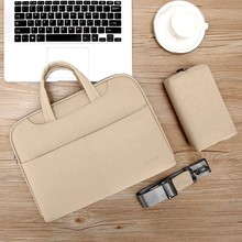 Высококачественная женская сумка на плечо для ноутбука, мужские кожаные сумки, амортизирующая Защитная сумка для компьютера, кожаная сумка для Macbook HP 2024 - купить недорого