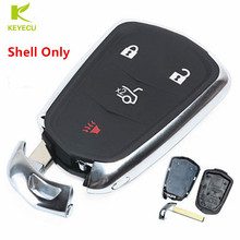 KEYECU Replacement  Smart Remote Car Key Shell Case Housing Fob 4 Button for Cadillac CTS ATS XTS - HYQ2AB 2024 - buy cheap