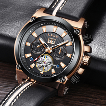 2019 LIGE Mens Leather Watches Top Brand Luxury Automatic Mechanical Watch Men Casual Sport Waterproof Watches Relogio Masculino 2024 - buy cheap