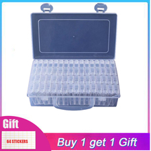 new Diamond Painting Drill Storage Accessories 3x64 Grid Container Box DIY Diamond Embroidery Tool Bead Transparent Plastic box 2024 - buy cheap
