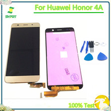 100% протестированный ЖК-экран Honor 4A + сенсорный экран без рамки, дигитайзер в сборе для Huawei Honor 4A Y6 SCL-L32 SCL-L02 2024 - купить недорого