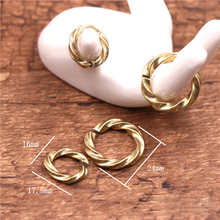 DIY leather craft open end key ring knitted O ring buckle solid brass material 2024 - buy cheap