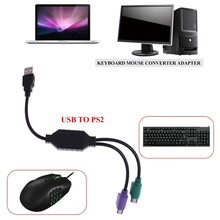 1 шт., кабель-конвертер 31 см с USB «папа» на PS/2 PS2 «мама», адаптер для мыши и клавиатуры для интерфейсного разъема PS2 2024 - купить недорого