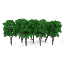 Modelo de árboles y plantas de 11cm, 10 Uds., Tren Verde, arquitectura, Diorama HO OO, escala para manualidades DIY o modelos de construcción 2024 - compra barato