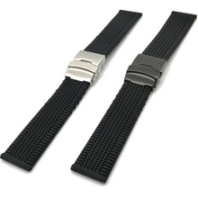 Men NATO Silicone Watch Bracelet Sport Rubber Tire Link Waterproof Watchband Fold Clasp Watch Strap Band 20mm 22mm 2024 - buy cheap