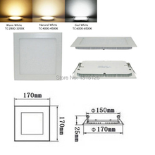2014 regulável novo design ultrafino em led 12w, luz de teto embutida, painel de luz quadrada 170mm, lâmpada por atacado 2024 - compre barato