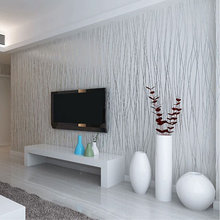 Grey Stripes Environmental Protection Breathable Non-woven Flocking Wallpaper For Living Room Sofa TV Backdrop Home Decor Modern 2024 - buy cheap