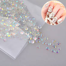 Transparent Crystal AB 2mm 1000pcs Flatback Resin Rhinestones DIY Phone Nail art,Glue on rhinestones,resin sticker for fabric 2024 - buy cheap