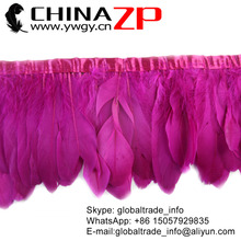 CHINAZP Factory Price for Per Yard Good Quality Dyed Hot Pink Goose Feather Fringe Trim for Clothes Decorations 2024 - buy cheap