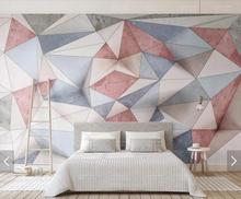 Mural de pared de triángulo geométrico abstracto 3d, papel tapiz fotográfico para sala de estar, TV, sofá, fondo, papel de pared, decoración para habitación, personalizado 2024 - compra barato