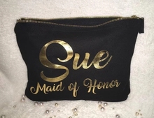 personalized text name wedding birthday gifts bride bridesmaid comestic vanity Bags,  Maid of Honour Gift 2024 - buy cheap