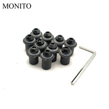 Hot Universal 10pcs Windshield Screw Nut Sets Windscreen Aluminum Bolt Kit for Yamaha YZF R1 R6 FZS 1000 Easy to Install 2024 - buy cheap