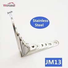 Thickness 3mm stainless steel angle bracket L shape satin frame board support corner bracket furniture fittings Connectors 2024 - buy cheap