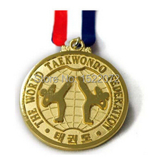 Alta qualidade e baixo preço TAEKWONDO TKD Taekwondo Do Mundo medalhas fita da Medalha de ouro de venda quente barato personalizado medalhas moedas 2024 - compre barato