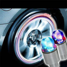 new fashion Auto Accessories Bike Supplies Neon Blue Strobe LED Tire Valve Caps car-styling accessories wholesale 2024 - buy cheap