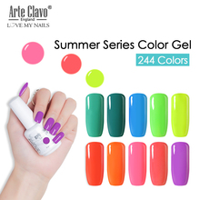 Arte Clavo Nail Gel Varnish LED UV Gel Nail Polish For Nail Art Hybrid 244 Colors Semi Permanent Gellak Nail Primer For Manicure 2024 - buy cheap