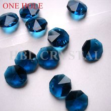 400pcs/lot 14mm blue zircon crystal prism beads in one hole free shipping! wedding chandelier lamp beads 2024 - buy cheap