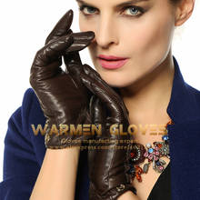 Cashmere Lining Women's Supple Nappa Leather Winter Warm Gloves Fashion lambskin Factory Outlet  EL001NR 2024 - buy cheap