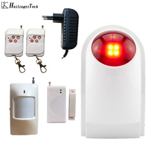 HuilingyiTech-Sensor infrarrojo de alerta PIR para seguridad del hogar, Detector de movimiento antirrobo, Monitor de alarma, sistema de alarma de sirena Flash inalámbrico 2024 - compra barato
