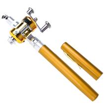 Mini Portable Fishing Rod Pocket Telescopic Mini Fishing Pole Aluminum Alloy Pen Shape Fishing Rod With Reel Wheel 2024 - buy cheap