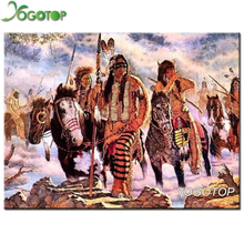 YOGOTOP diy 5d diamond embroidery sale Indian warrior diamond painting mosaic full square/round drill picture gift YY1162 2024 - buy cheap