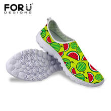 FORUDESIGNS Watermelon Pattern Fashion Light Shoes Woman Summer Mesh Shoes 2018 Breathable Sneakers Girls Flat Casual Shoes 2024 - buy cheap